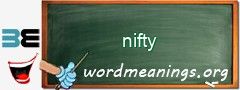 WordMeaning blackboard for nifty